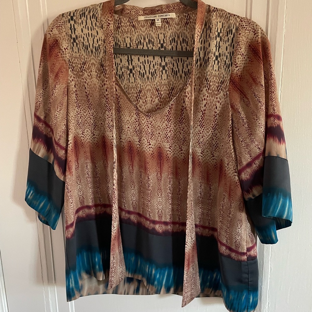 Multicolor Women's Top (3/4 sleeve)